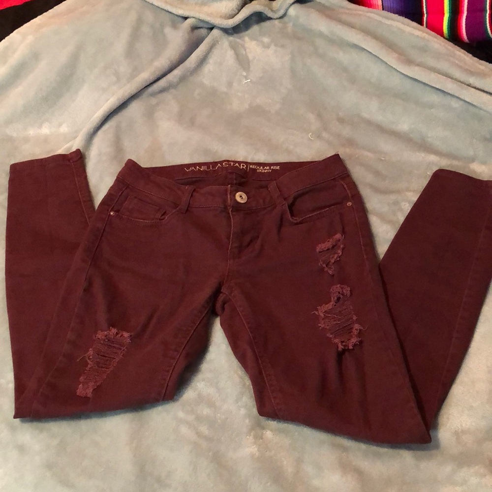 Marrón ripped jeans